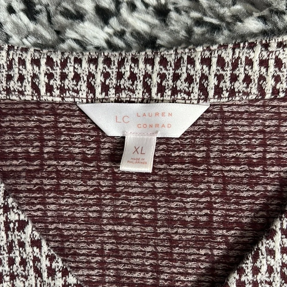LC Lauren Conrad mauve and White Knit dress - Picture 2 of 5